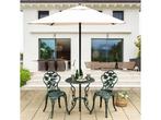 Coast 3-delige Bistroset Gietaluminium - 2 Stoelen 1 Tafel -, Verzenden, Nieuw