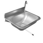 mini muurwastafel van RVS | B 376 x D 299 x H 190 mm, Verzenden, Nieuw in verpakking