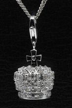 Zilveren Kroon met kristallen hanger en/of bedel, Nieuw, Verzenden