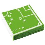 Voetbal Servetten Groen 33cm 20st, Verzenden, Nieuw