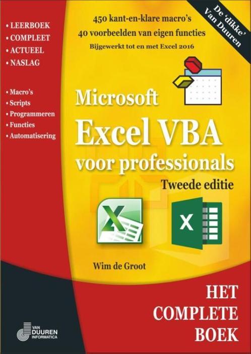 Excel VBA voor professionals / Het complete boek, Boeken, Informatica en Computer, Gelezen, Verzenden