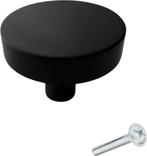 20X Deurknop Circle 40 mm Knop Rond Zwart, Verzenden, Nieuw