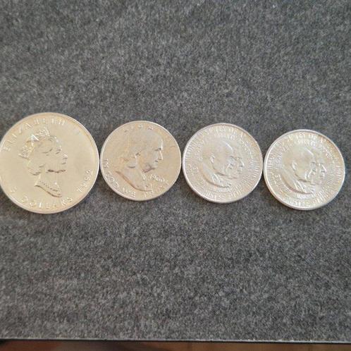 Canada, Verenigde Staten. Lot of 4 Coins 1952-1992/, Postzegels en Munten, Munten | Europa | Niet-Euromunten