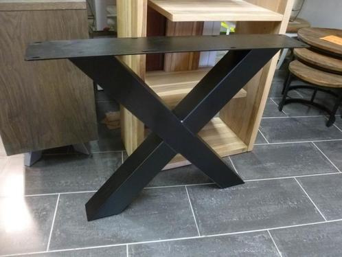 X-eettafelpoot | Setprijs! | Zwart | 10x10cm | Metaal, Huis en Inrichting, Tafelonderdelen, Nieuw, Ophalen