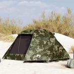 vidaXL Vistent 3-persoons camouflage waterdicht, Caravans en Kamperen, Verzenden, Nieuw, Tot en met 2
