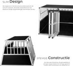 tectake® Aluminium Hondentransportbench Hondenbox - Trapeziu, Dieren en Toebehoren, Verzenden, Zo goed als nieuw