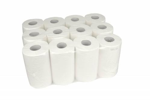 Handdoekrol | Wit | Mini | 12 st. | 1 lgs. | 120 mtr., Huis en Inrichting, Schoonmaakartikelen, Overige typen
