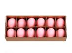 Kippeneieren roze - set van 12 stuks echte leeggeblazen, Hobby en Vrije tijd, Ophalen of Verzenden, Nieuw