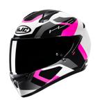 HJC C10 Tins Zwart Wit Roze Integraalhelm, Motoren, Nieuw met kaartje, M, HJC, Integraalhelm