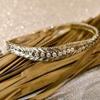Witgouden armband met diamanten 0,36 ct. | 18 cm, Gebruikt, Overige kleuren, Ophalen of Verzenden, Met edelsteen