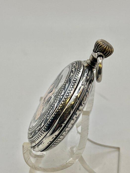 Tissot Savonette Argento Niellato . 15 Rubis . Spiral, Sieraden, Tassen en Uiterlijk, Horloges | Heren