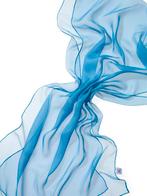 Chiffon 3.5 zijden sjaal Blauw, Hobby en Vrije tijd, Stoffen en Lappen, Nieuw, 30 tot 120 cm, Blauw, Satijn of Zijde