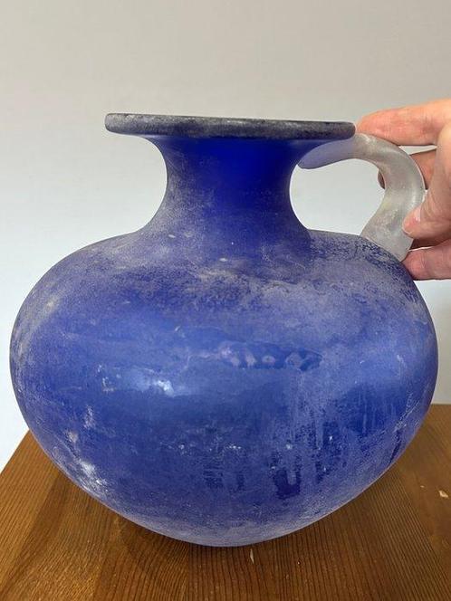 Vaas - Glas - Bisazza Vetro 1992, Blauw, Antiek en Kunst, Antiek | Glas en Kristal