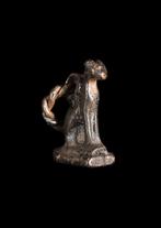 Oude Egypte, late periode Zilver Bastet-amulet (Zonder