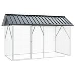 vidaXL Vogelkooi Antraciet 227 x 112 x 141 cm Gegalvaniseerd, Dieren en Toebehoren, Verzenden, Nieuw