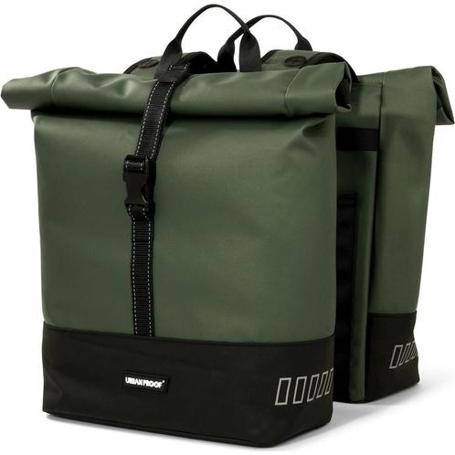 URBAN PROOF double rolltop bag 38L recycled groen, Fietsen en Brommers, Fietsaccessoires | Fietstassen, Nieuw, Verzenden