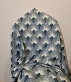 Geen reserveprijs! Luxueus Art Deco stof in petrolblauw,, Antiek en Kunst