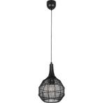 Zwarte Metalen LED Hanglamp Trion Sorana - Rond, E27, Verste, Ophalen of Verzenden, Nieuw