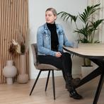 PAK JE KORTING! Velvet eetkamerstoel blauw
