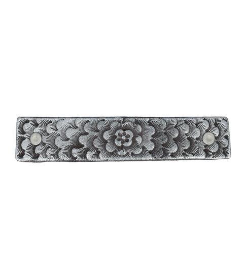 Haarspeld Groot Recht Leder Fantasie Print Bloem Zwart Zi..., Sieraden, Tassen en Uiterlijk, Uiterlijk | Haarverzorging, Verzenden