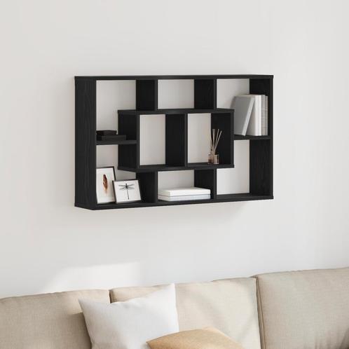 vidaXL Wandplank - Zwart Eiken, 85 x 16 x 52,5 cm, Gemaakt, Huis en Inrichting, Kasten | Overige, Nieuw, Verzenden