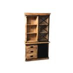 Prachtige industriële wandkast, koloniaal hout met metalen, Huis en Inrichting, Ophalen of Verzenden, Nieuw