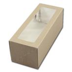 Taartdoos Slof met venster 25x10x9cm. Kraft 50st, Verzenden, Nieuw