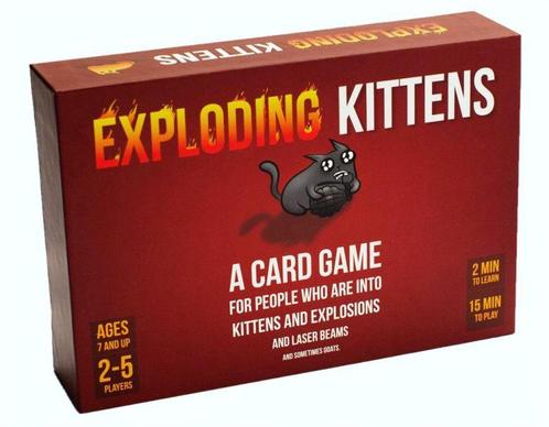Exploding Kittens A Card Game-Engels (Diversen) NIEUW, Hobby en Vrije tijd, Gezelschapsspellen | Kaartspellen, Nieuw, Ophalen of Verzenden