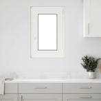 vidaXL Kelderraam RISOR 50x75 cm draai-kiep DIN links wit, Doe-het-zelf en Verbouw, Glas en Ramen, Verzenden, Nieuw