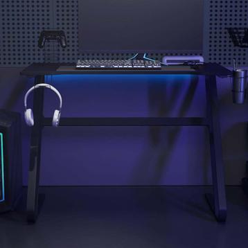 vidaXL Gamingbureau met ZZ-vormige poten 110x60x75 cm zwart beschikbaar voor biedingen