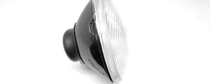 Koplamp L/R 7 (7 inch) H4 ZONDER stadslicht BOL glas 178mm, Auto-onderdelen, Verlichting, Nieuw, Oldtimer onderdelen, Ophalen of Verzenden