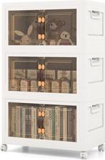 COSTWAY Opbergdoos, kunststof, 75 l, 3 opvouwbare opbergdoze, Verzenden, Zo goed als nieuw