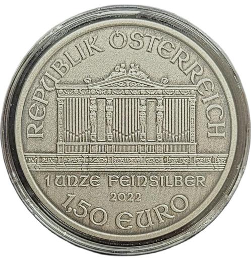 Philharmoniker 1 oz 2022 Antique Finish, Postzegels en Munten, Munten | Europa | Niet-Euromunten, Losse munt, Zilver, Verzenden