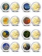 Europa. 2 Euro Various Years Vincent Van Gogh (8 stuks met, Postzegels en Munten