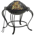 vidaXL Vuurplaats met pook 49 cm staal, Huis en Inrichting, Verzenden, Nieuw