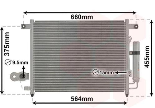 LUCHTCONDENSATOR VOOR CHEVROLET AVEO T255 2008-2011 96469288, Auto-onderdelen, Airco en Verwarming, Nieuw, Ophalen of Verzenden