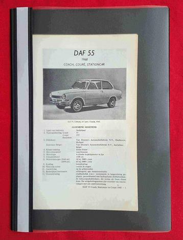 Vraagbaak DAF 55 coach, coupé en stationcar, 1968 beschikbaar voor biedingen