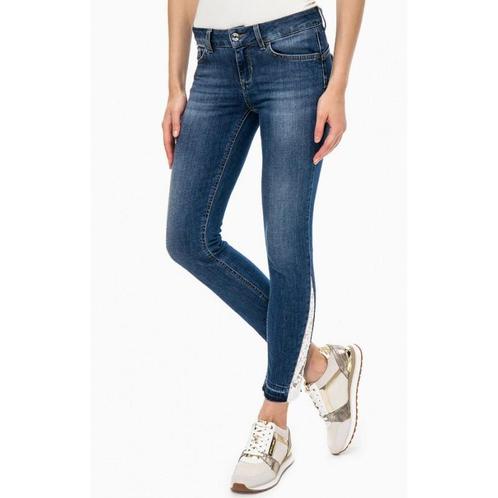 Liu Jo • blauwe slim fit jeans Monroe met wit kant • W25, Kleding | Dames, Broeken en Pantalons, Blauw, Nieuw, Verzenden