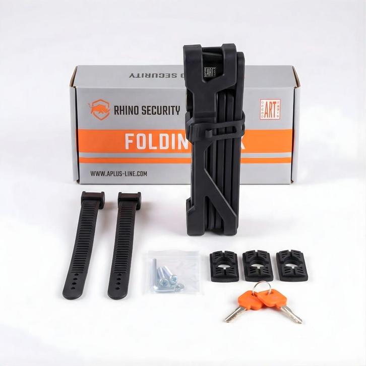 Rhino Security Vouwslot ART2 - 95cm | Gratis Verzending!, Fietsen en Brommers, Fietsaccessoires | Fietssloten, Vouwslot, Nieuw