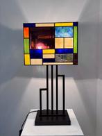 Stile Tiffany - Tafellamp - Mondrian - Glas-in-lood