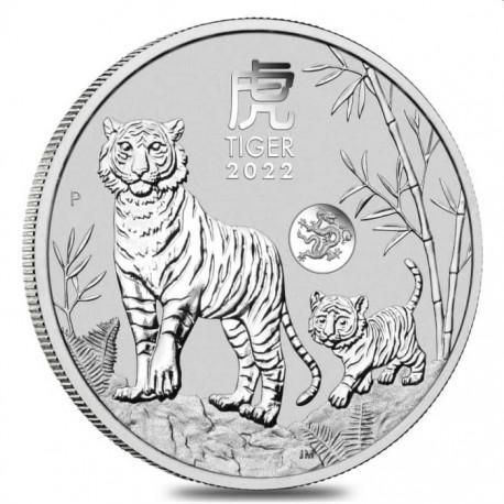 Lunar III - Year of the Tiger- 1 oz 2022 (privy mark), Postzegels en Munten, Munten | Oceanië, Losse munt, Zilver, Verzenden