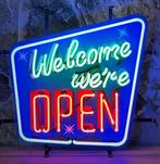 Welcome open NEON sign bord led lichtbord verlichting lamp X, Zakelijke goederen, Horeca | Meubilair en Inrichting, Verzenden