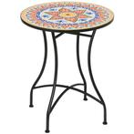 Tuintafel - Mozaïek - Rond - Bistro - Multicolor, Tuin en Terras, Ophalen of Verzenden, Nieuw
