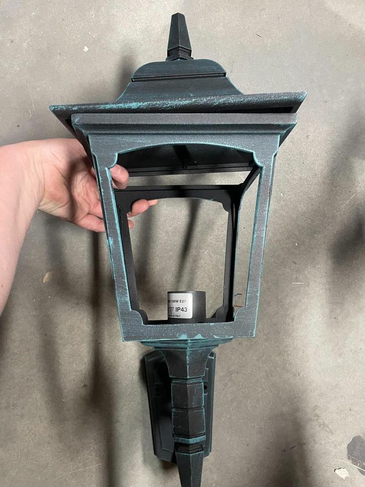 Franssen buitenlamp E27 muur van €120 voor €79, Tuin en Terras, Buitenverlichting, Led, Netvoeding, 50 tot 250 watt, Nieuw, Rvs