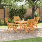 vidaXL Tuin Eetset 5 pcs Bruin 90 x 90 x 74 cm Massief, Verzenden, Nieuw