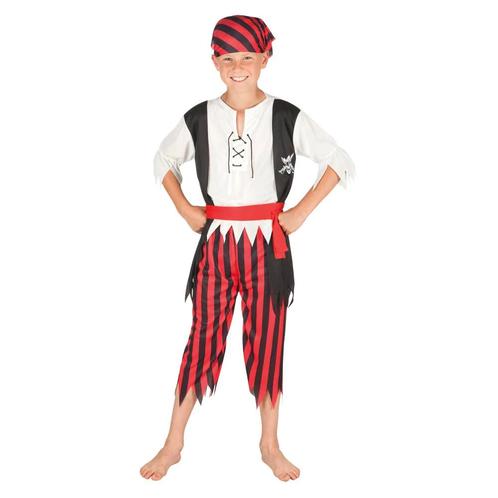Piratenpak Kind Rood, Kinderen en Baby's, Carnavalskleding en Verkleedspullen, Nieuw, Verzenden