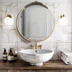 Vintage Barok Wandspiegel Rozen Ornament Venetiaanse Spiegel, Huis en Inrichting, Woonaccessoires | Spiegels, Verzenden, Nieuw