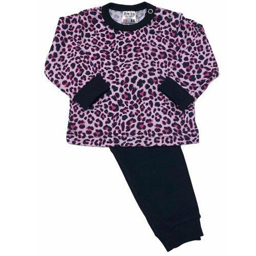 Kinderpyjama - Wildlife/Luipaard Print - Roze/Zwart - Beeren, Kinderen en Baby's, Babykleding | Maat 62, Meisje, Nieuw, Ophalen of Verzenden