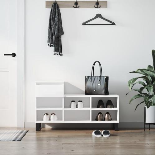 vidaXL Schoenenkast 102x36x60 cm bewerkt hout wit, Huis en Inrichting, Kasten | Schoenenrekken, Nieuw, Verzenden