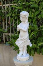 sculptuur, Giovane fanciulla con fiori - 66 cm - Wit, Antiek en Kunst